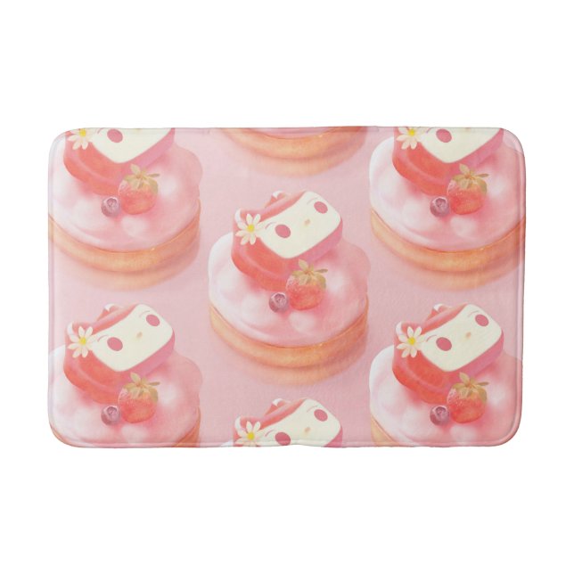 Tapis De Bain Illustration de tarte aux fraises (Devant)