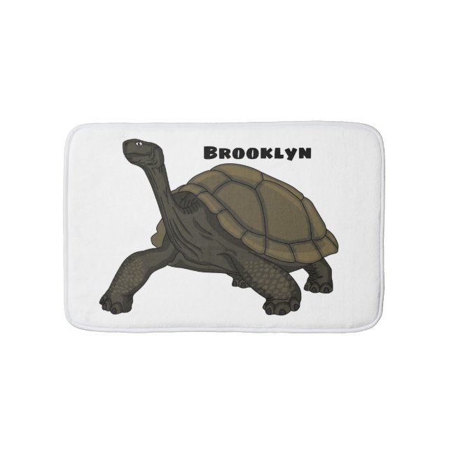 Tapis De Bain Illustration de tortue terrestre des Galapagos (Devant)