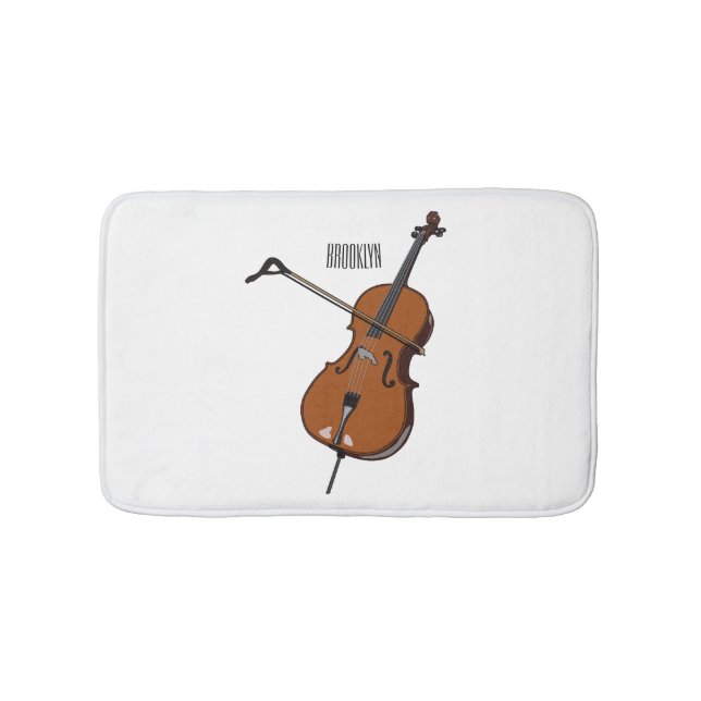 Tapis De Bain Illustration de violoncelle (Devant)