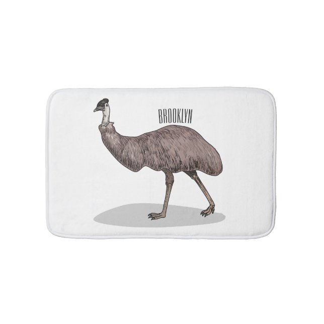 Tapis De Bain Illustration d'Emu bird (Devant)