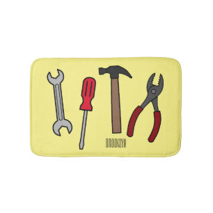 Tapis De Bain Illustration des outils de menuiserie