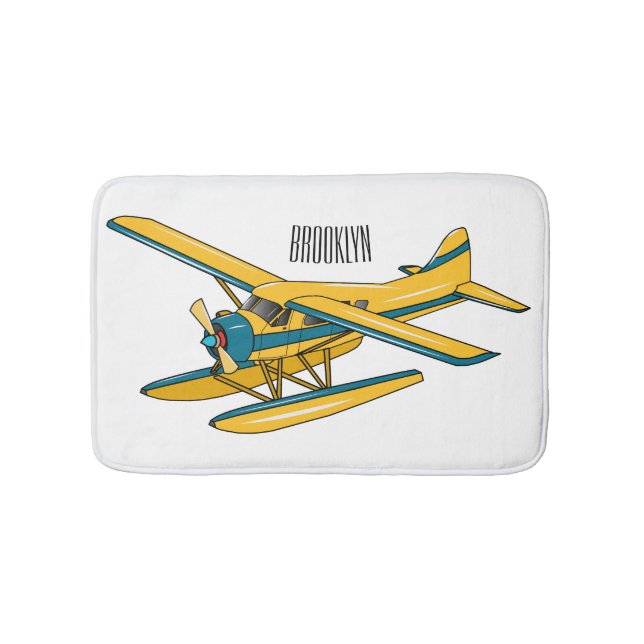Tapis De Bain Illustration d'hydravion (Devant)