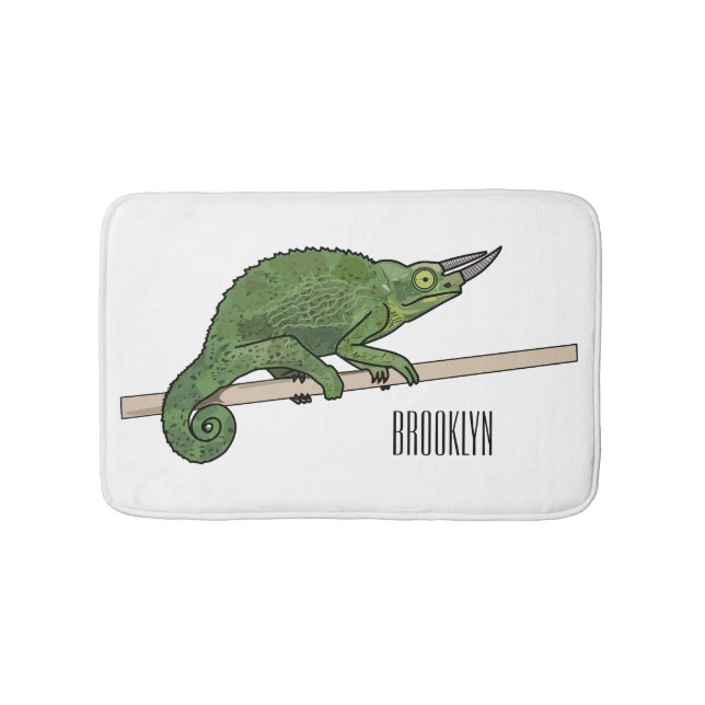 Tapis De Bain Illustration du caméléon de Jackson (Devant)