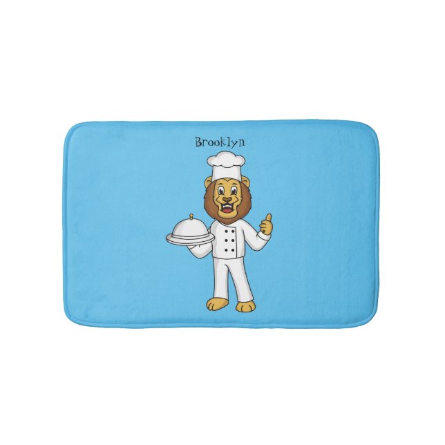 Tapis De Bain Illustration du chef mignon lion (Devant)