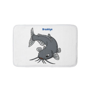 Tapis De Bain Illustration du poisson-chat mignon