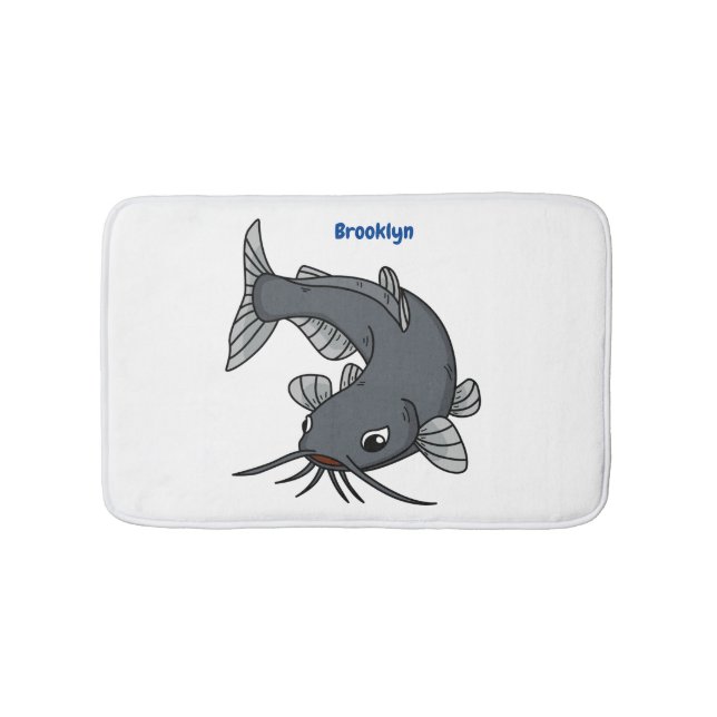Tapis De Bain Illustration du poisson-chat mignon (Devant)