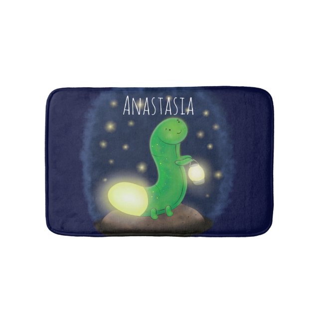 Tapis De Bain Illustration du ver vert mou (Devant)
