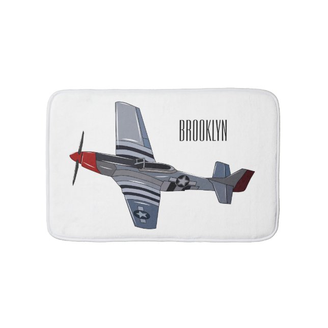 Tapis De Bain Illustration d'un avion de chasse-bombardier (Devant)