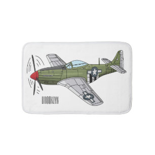 Tapis De Bain Illustration d'un avion militaire