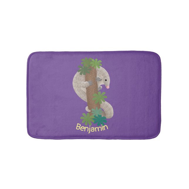 Tapis De Bain Illustration d'une anteure de pangolin mignonne (Devant)