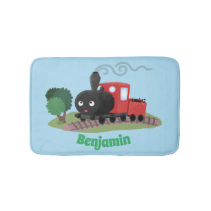 Tapis De Bain Illustration d'une locomotive à vapeur mûre