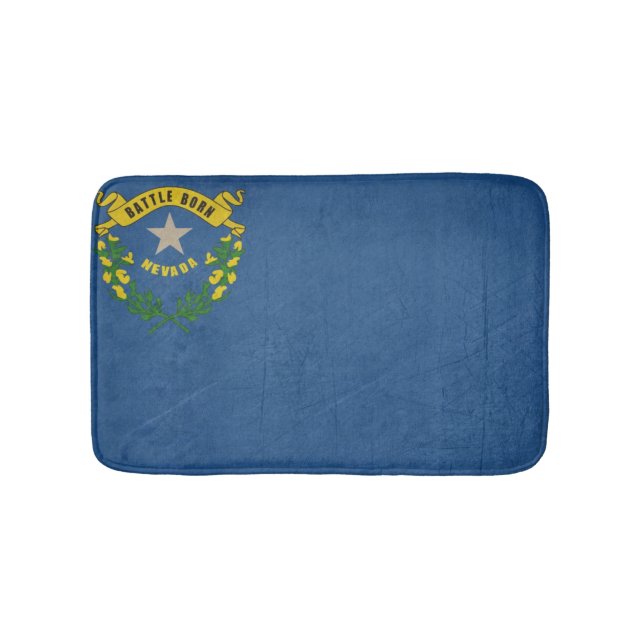 Tapis De Bain Illustration grunge de drapeau d'état du Nevada (Devant)