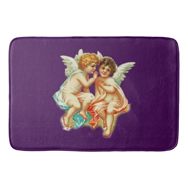 Tapis De Bain Illustration vintage Ephemera Angel Cherubs (Devant)