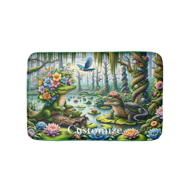 Tapis De Bain Imaginaire alligator marécage Thunder_Cove (Devant)