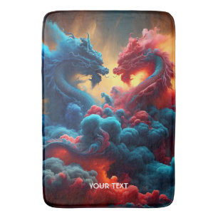 Tapis De Bain Imaginaire Bleu Rouge Bleu mignon