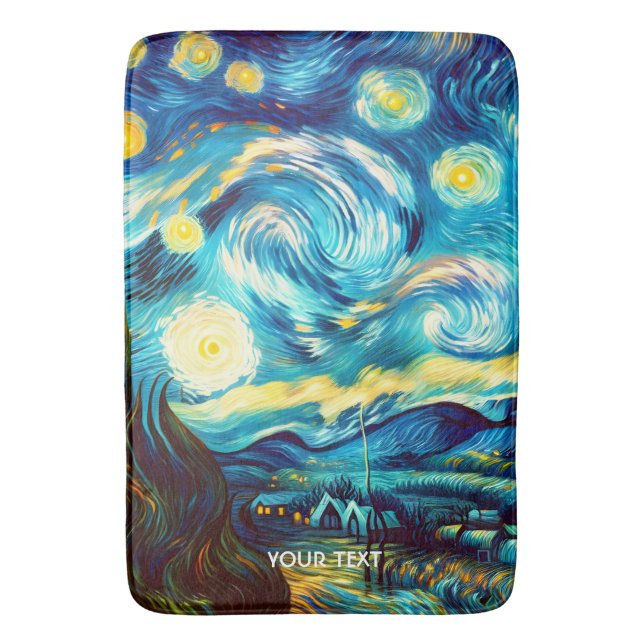 Tapis De Bain Imaginaire Cute Van Gogh inspiré (devant Vertical)
