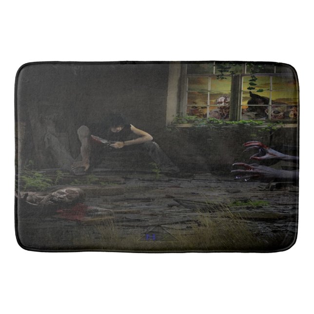 Tapis De Bain Imaginaire de zombi (Devant)