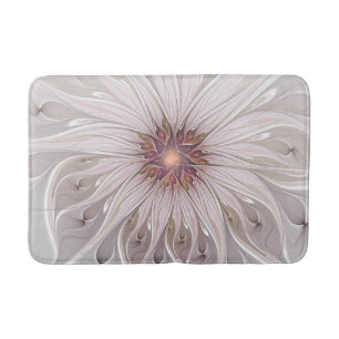 Tapis De Bain Imaginaire Floral, Abstraite Fleur Pastel Moderne