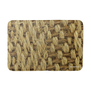 Tapis De Bain Imitation Motif sans fil de la mer tissée