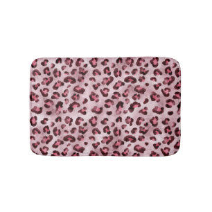 Tapis De Bain Impression artistique léopard rose texture de four