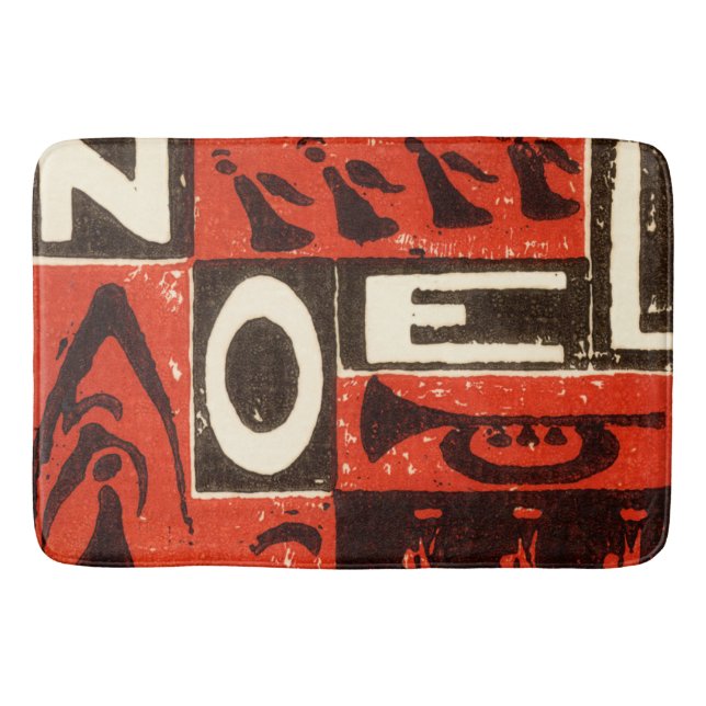 Tapis De Bain Impression bloc rouge Noel (Devant)