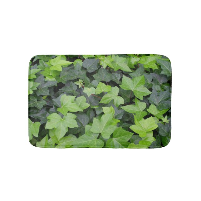 Tapis De Bain Impression botanique verte Ivy (Devant)