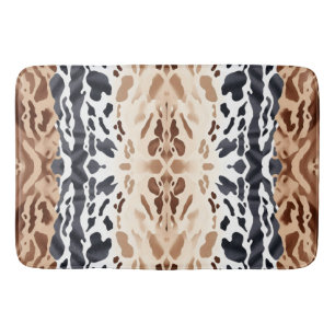 Tapis De Bain Impression cuir de vache symétrique en peau d'anim