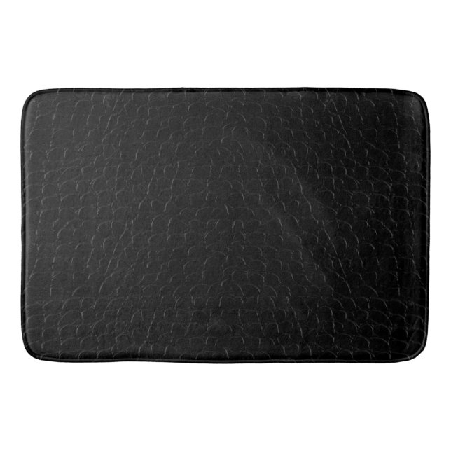Tapis De Bain Impression d'alligator noir (Devant)