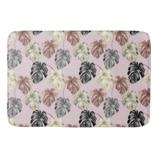 Tapis De Bain Impression d'animal tropical et série de verdure D