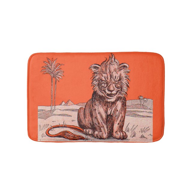 Tapis De Bain impression de lion souriant (Devant)