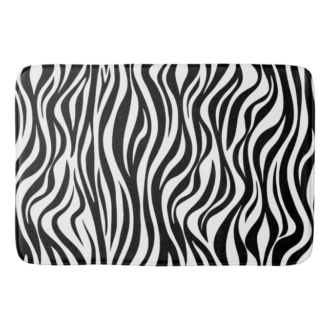 Tapis De Bain Impression de peau de zèbre (Devant)
