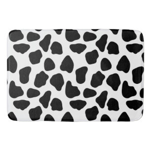 Tapis De Bain Impression de vache noire et blanche
