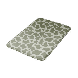 Tapis De Bain Impression de vache verte Sage