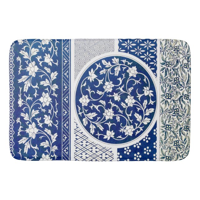 Tapis De Bain Impression d'ornement floral classique (Devant)