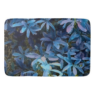Tapis De Bain Impression Feuille bleue