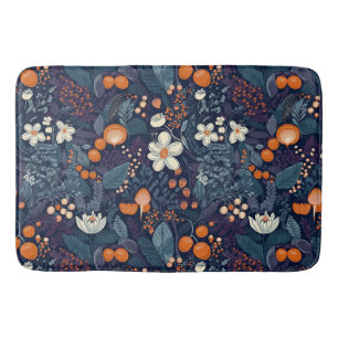 Tapis De Bain Impression florale scandinave