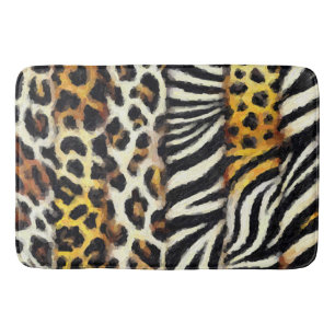 Tapis De Bain Impression peinture mixte sauvage animalière