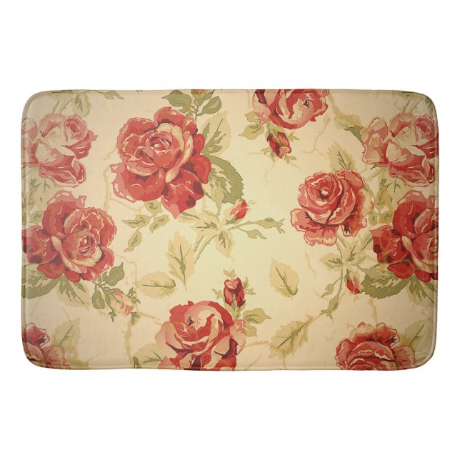 Tapis De Bain Impression rose antique (Devant)