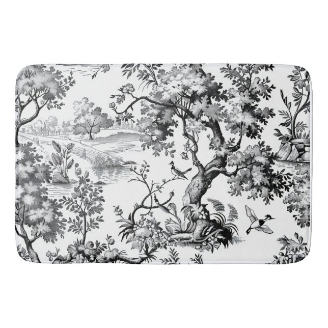 Tapis De Bain Impression toile noire (Devant)