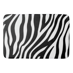 Tapis De Bain Impression Zèbre noir blanc