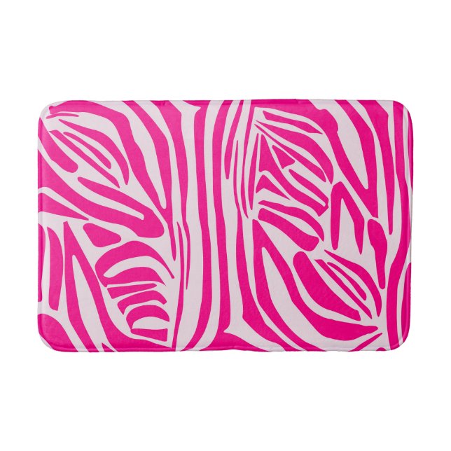 Tapis De Bain Impression zèbre rose (Devant)