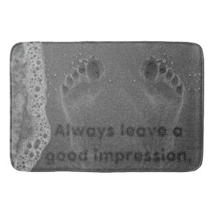 Tapis De Bain Impressions d'empreinte de pas dans le sable