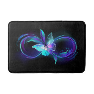 Tapis De Bain Infinité brillante avec papillon magique