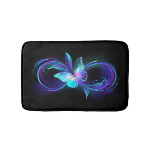 Tapis De Bain Infinité brillante avec papillon magique