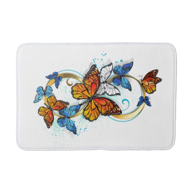 Tapis De Bain Infinité de papillons monarques (Devant)