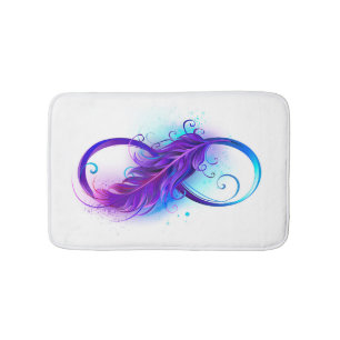 Tapis De Bain Infinity with purple feather