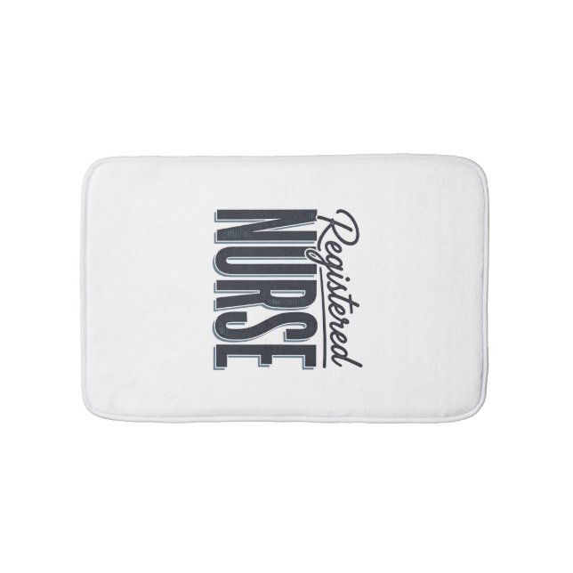 Tapis De Bain Infirmière diplômée Script Typographie Vector Desi (Devant)