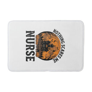 Tapis De Bain Infirmière Halloween Vintage Dessin de Lune Sombre