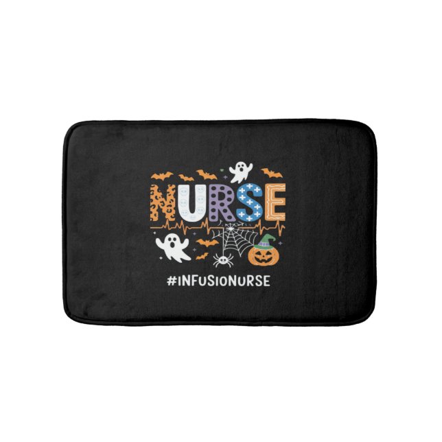 Tapis De Bain Infirmière Infusion Infirmière Stethoscope Hallowe (Devant)