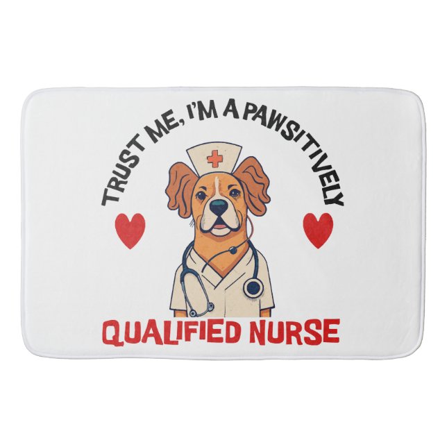 Tapis De Bain Infirmière Qualifiée Pawsitively (Devant)